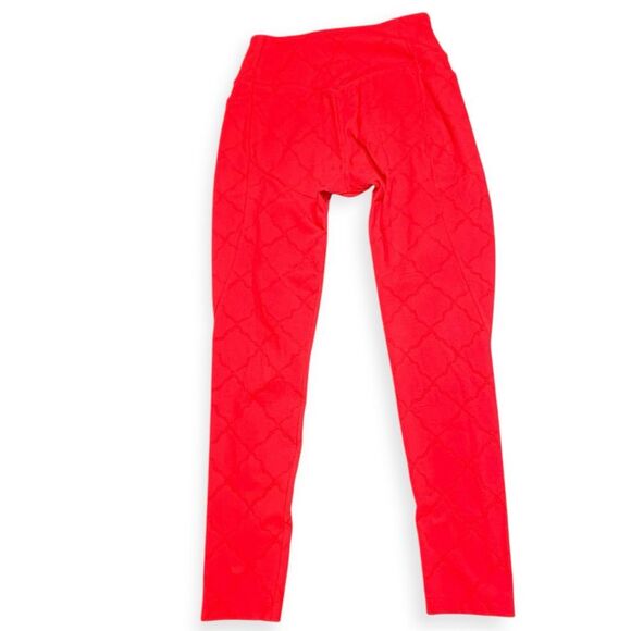 SHEFIT Women’s Hot Coral Red Luxe High Compression Boss Legging Size Large - Picture 3 of 5